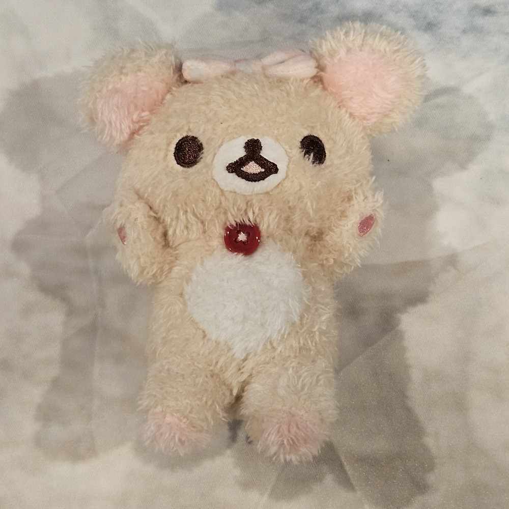 San-X Korilakkuma Plush 5" Rilakkuma Bear Niconico‎ Happy For You Japan